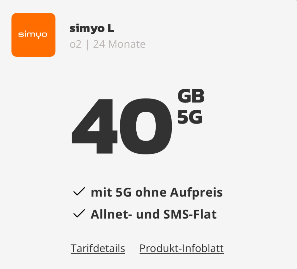 Simyo L Tarif