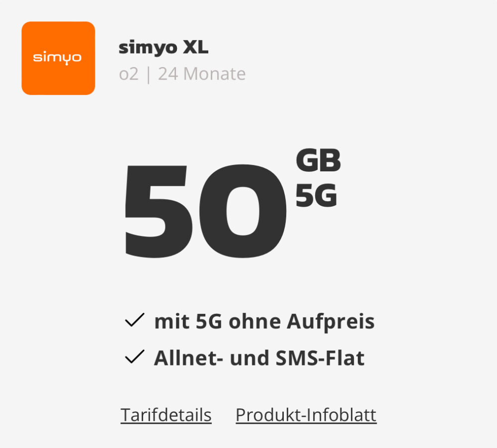 Simyo XL Tarif